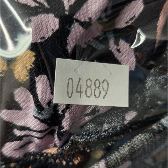 Lane Bryant Top Womens 22/24 Black Floral Surplice Wrap Peplum Long Sleeve Boho - Picture 12 of 12